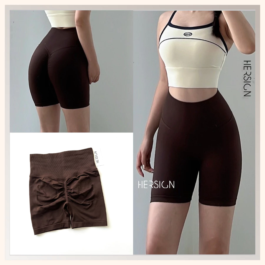 HERSIGN Quần đùi tập gym nữ quần short thể thao nữ chạy bộ NGO35 BST HERSIGN Bare Form