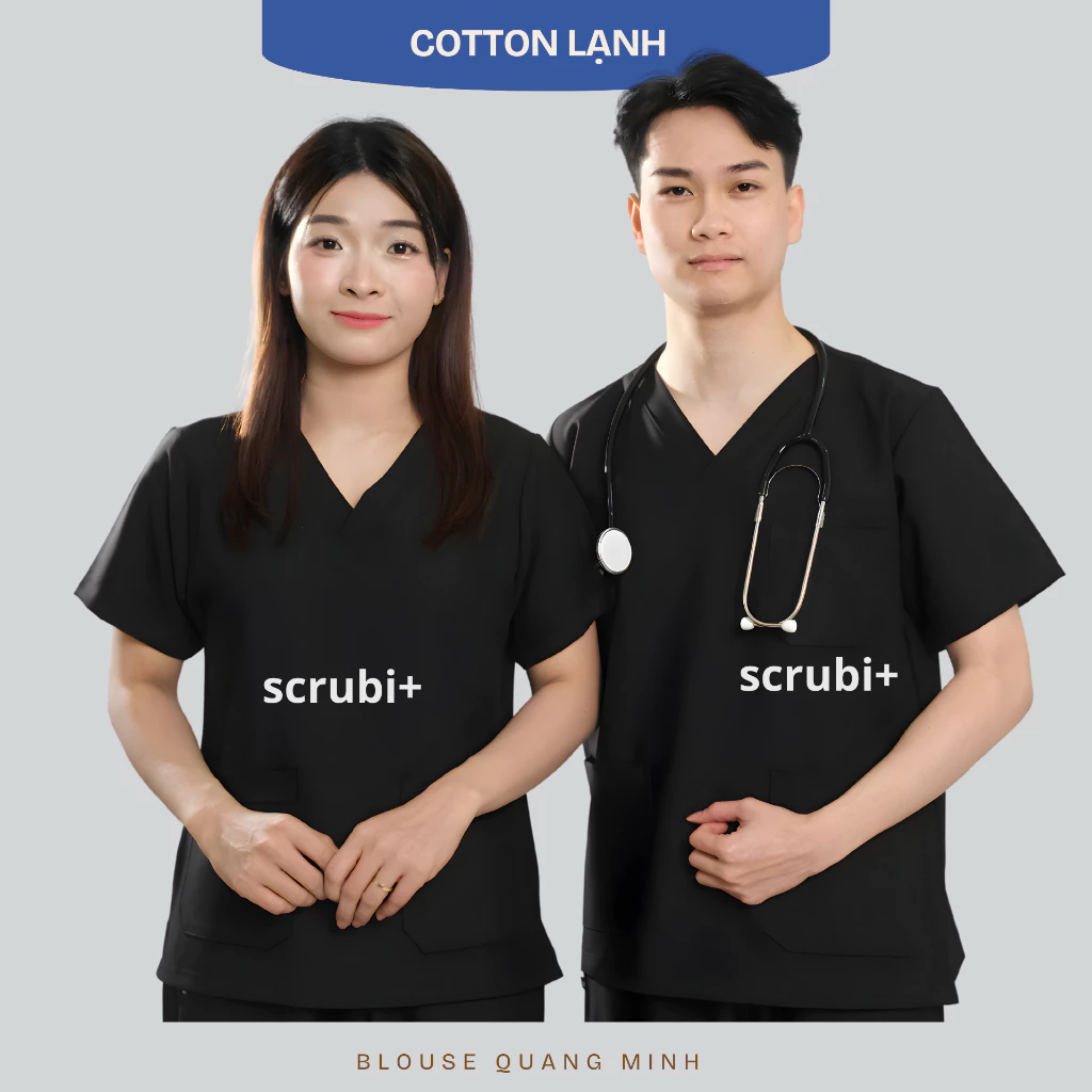 Đồng Phục Scrubs Bác Sĩ, Spa vải Cotton Lạnh Nhiều Màu, Đồng Phục Nhân Viên, Giáo Viên