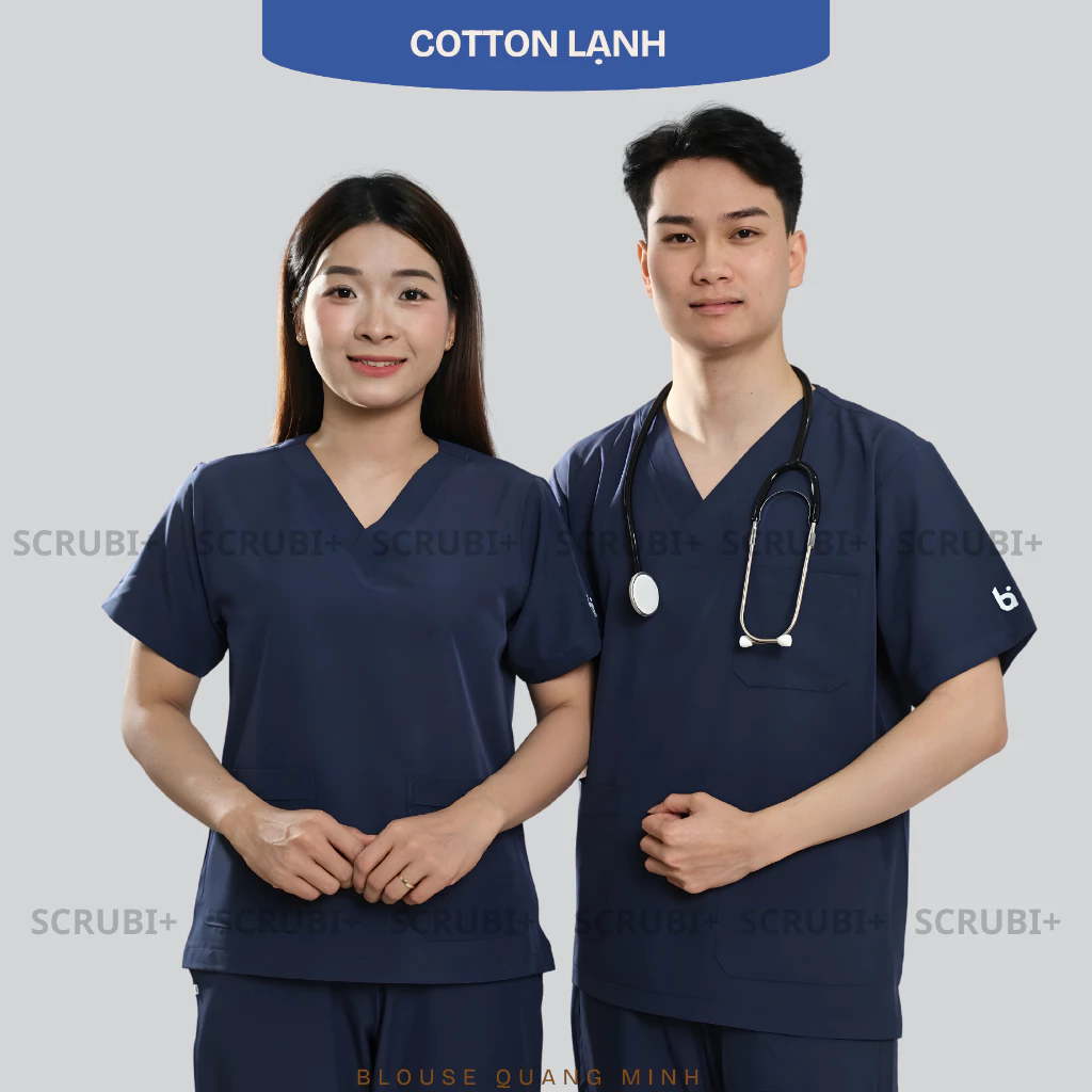 Bộ Scrubs Bác sĩ CAO CẤP Cotton lạnh, Đông phục Spa, Phòng khám , Dược sĩ, Điều dưỡng