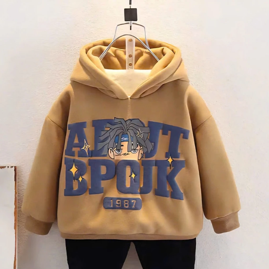 Áo Nỉ Hoodie In Chữ 1987 Sz 9-27KG Chất Nỉ Dày Dặn Ấm Áp Phù Hợp Đi Học Đi Chơi Cho Bé Trai Bé Gái