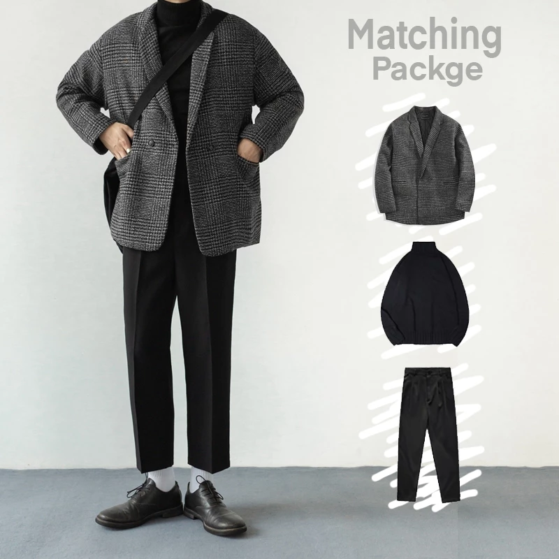 [Sẵn + Hỏa Tốc] Áo Khoác Blazer, Họa Tiết Kẻ Vintage Cao Cấp, Thời Trang Lịch Lãm Hàn Quốc