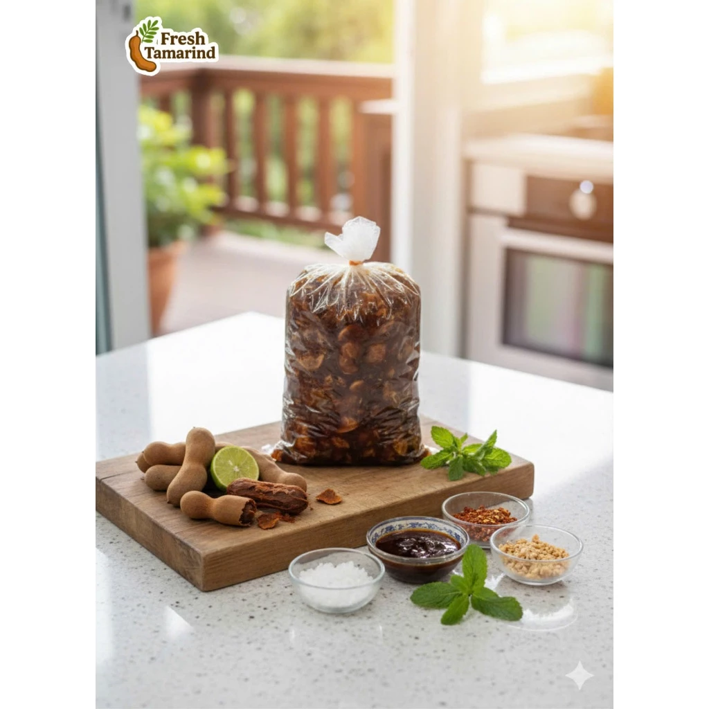 1KG ME LỘT VỎ SẴN FRESH TAMARIND – CHUA NGỌT TỰ NHIÊN, TIỆN LỢI MỖI NGÀY (2 TÚI 500GR)
