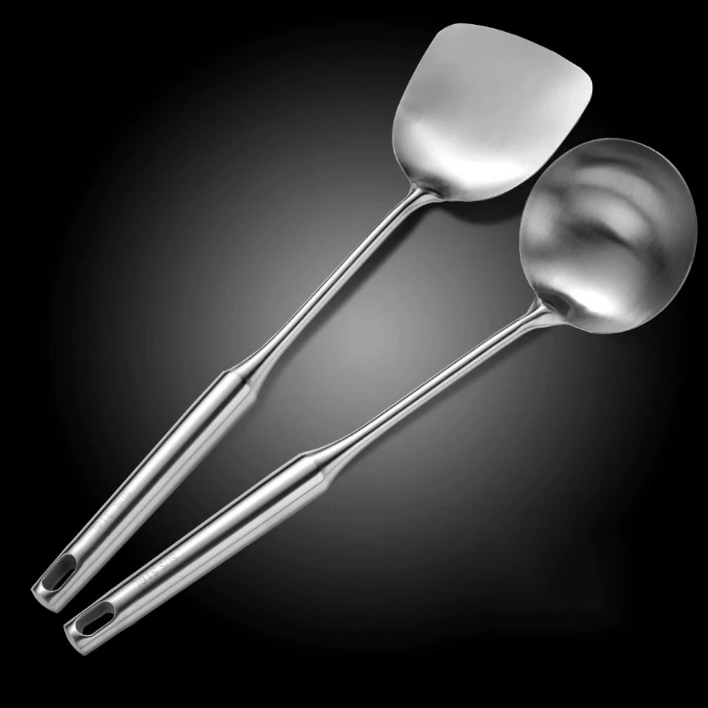 Vá xẻng inox loại tốt tay cầm thoải mái, viền bo tròn không gây trầy xước,