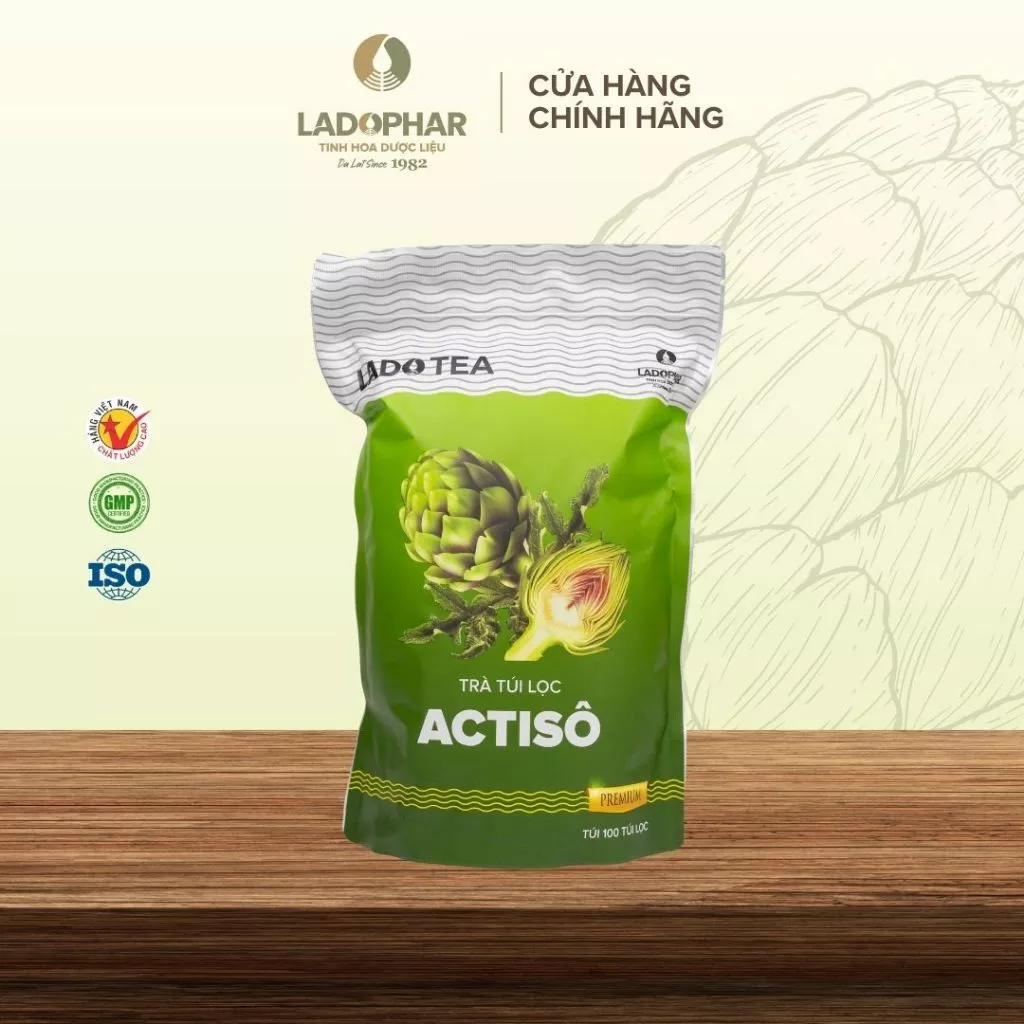 Trà Túi Lọc Actiso Ladophar thải độc, bảo vệ Gan và thanh lọc cơ thể - Ladophar