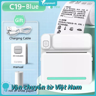 【Vận chuyển từ Việt Nam】Máy In Nhiệt Mini Bluetooth cầm tay, Máy in ảnh, tài liệu, Phao, Nhãn dán, Hóa đơn, Tem nhãn không cần mực