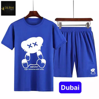 BỘ THỂ THAO NAM GẤU ETHY, ĐỒ BỘ QUẦN ÁO MÙA HÈ CỘC TAY VẢI ĐẸP CAO CẤP - DUBAI FASHION