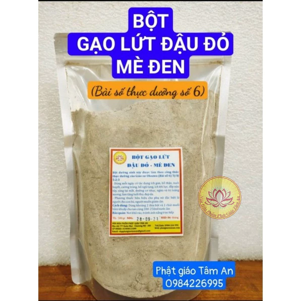 BỘT GẠO LỨT ĐẬU ĐỎ MÈ ĐEN (Bài số 6 thực dưỡng)