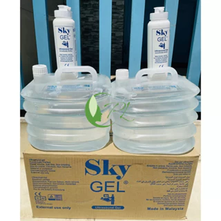 Thùng 2 Can Gel Siêu Âm, Gel Lạnh Triệt Lông SKY Màu Trắng ( Made in Maylaysia )