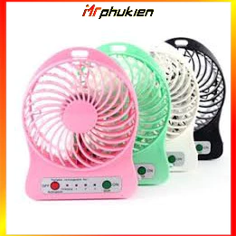 QUẠT SẠC ĐỂ BÀN DÙNG PIN SẠC, QUẠT 3 TỐC ĐỘ - MrPhuKien