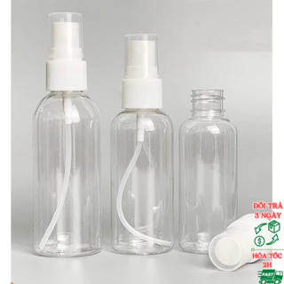 Chai nhựa Pet xịt phun sương/ chai chiết mỹ phẩm du lịch dung tích 30ml, 50ml, 100ml