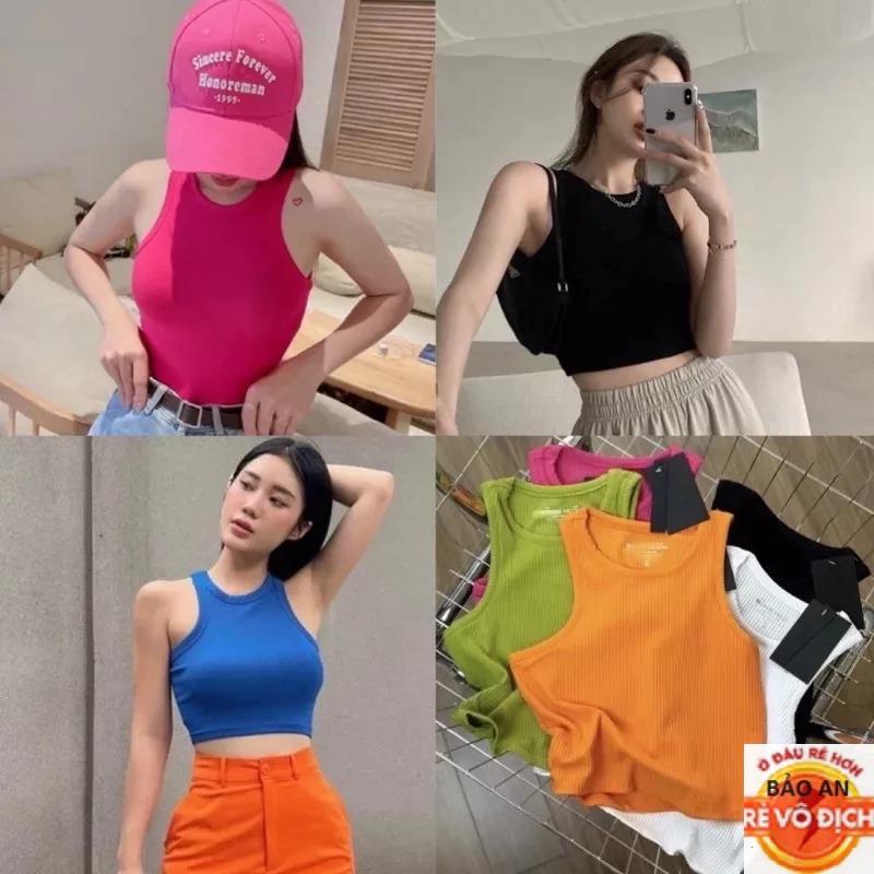 Áo ba lỗ nữ kiểu ngược form croptop body thể thao