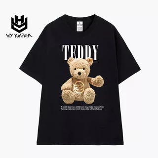 Áo Thun Tay Lỡ HY KOREA Cotton 100 Unisex Teddy Bear SS 1301