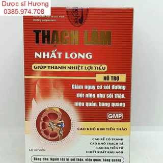 THẠCH LÂM NHẤT LONG LỌ 40 VIÊN GIÚP THANH NHIỆT LỢI TIỂU GIẢM SỎI THẬN BÀNG QUANG