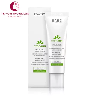 (CHÍNH HÃNG) Babe Stop AKN Mattifying Moisturiser Kem Dưỡng Ẩm Ngăn Ngừa Mụn, Giảm Bóng Nhờn Cho Da Dầu Mụn - 50ml