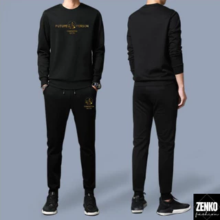 Bộ Quần Áo Nam Áo Thun Dài Tay FUTUPE Quần Jogger Bo Gấu Phong Cách Thể Thao Thời Trang Zenkonam MEN QA 141