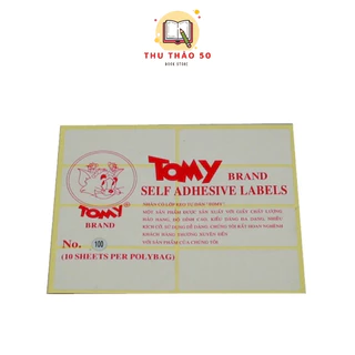 Nhãn tem dán label đề can có keo sẵn Tommy Tom và Jerry nhiều kích cỡ từ số 99-109.