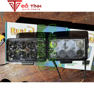 Đèn led tăng sáng 8 mắt chống nước. Đèn trợ sáng RUNLAI giá 1 cái.