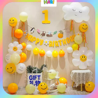 Combo set bong bóng bay trang trí tiệc sinh nhật happy birthday cho bé trai, bé gái nhiều mẫu đủ đồ phụ kiện TH01