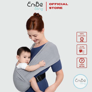 Màu Grey - Địu Vải Cao Cấp EmBé Sling Dòng Flex Và Flex Plus Cho Bé Từ 0 Đến 24 Tháng Tuổi