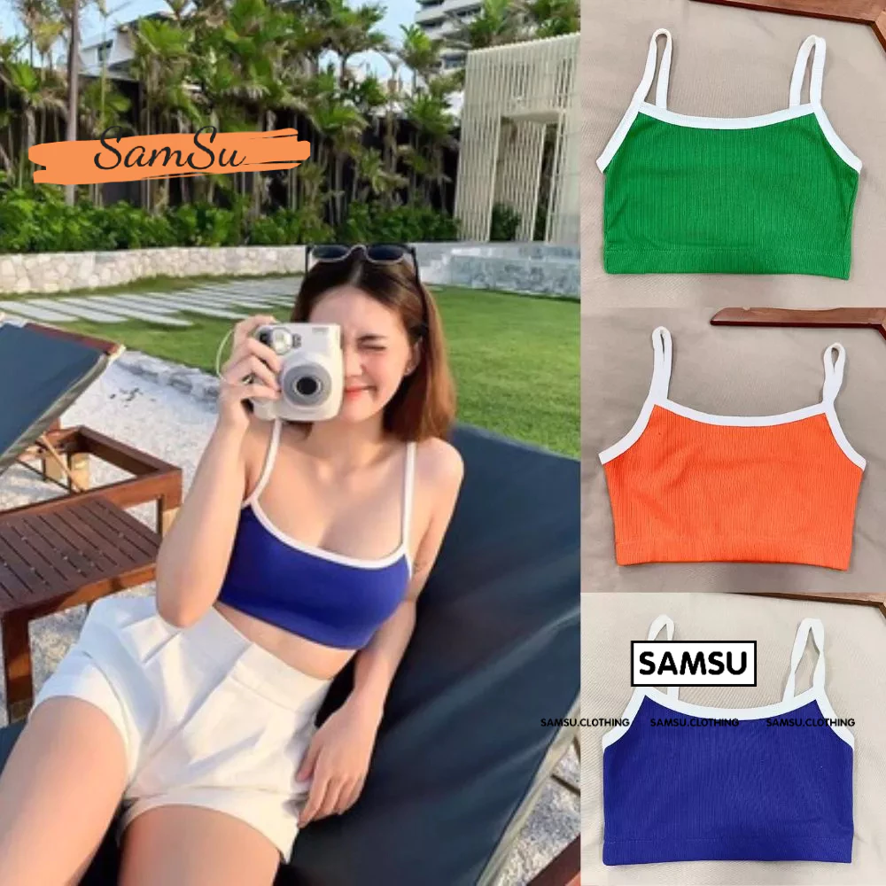 Áo Hai Dây Ba Lỗ Nhiều Màu Nữ, Áo 2 Dây Croptop Chất Thun Gân Dày Dặn Ôm Body Mùa Hè Năng Động SAMSU