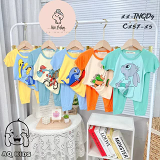 [8-30kg] Đồ bộ bé trai MINLYBABY cộc tay vải thun lạnh mềm mịn, hàng chính hãng Unibaby - TNQD4