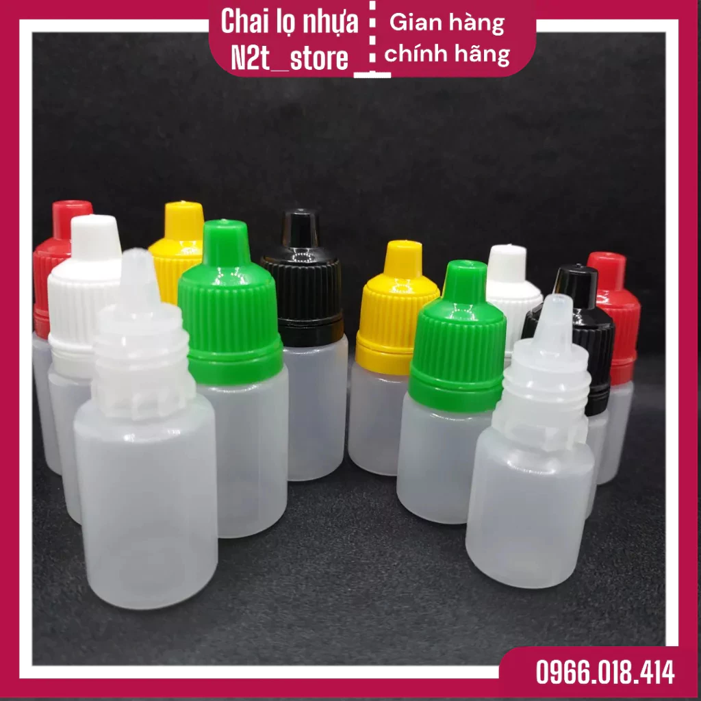 Lọ nhựa nhỏ giọt 10ml (100 lọ)