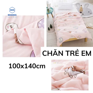 Chăn hè trẻ em thun lạnh cực mát dùng bốn mùa 110x140cm siều mềm các màu cực dễ thương mang đi học