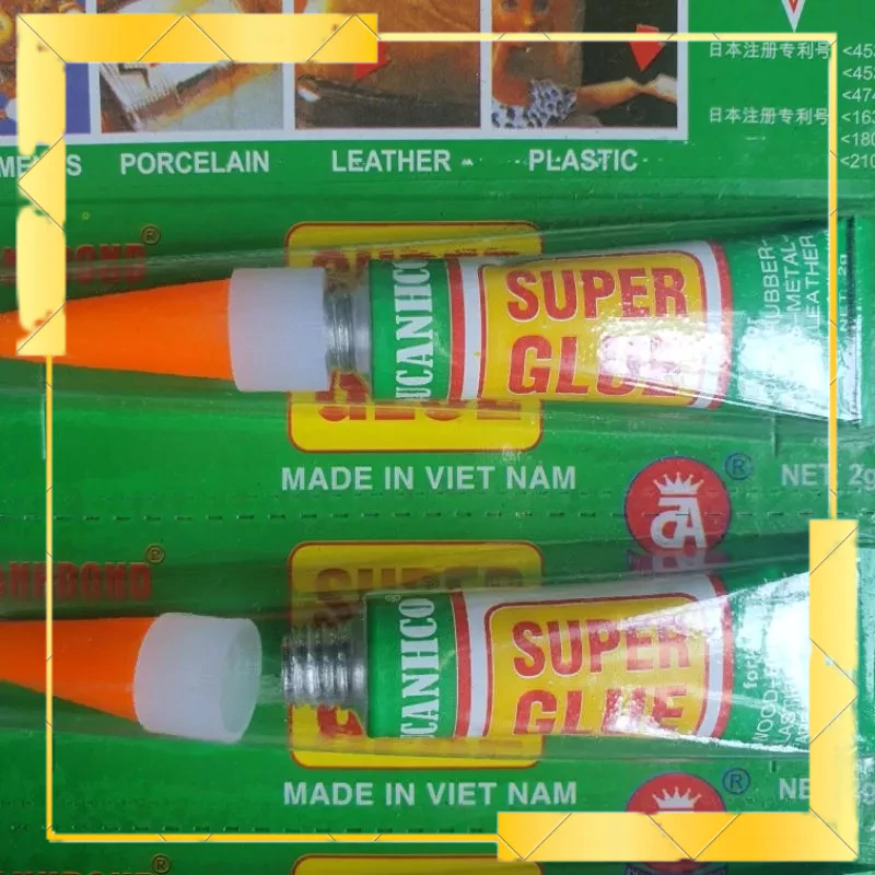 1 vỉ 12 Tuýp keo dán đa năng Super glue