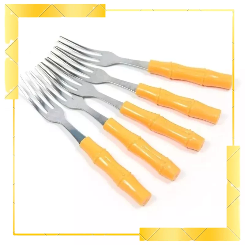 Set 50 dĩa xiên hoa quả có cán hình cây trúc