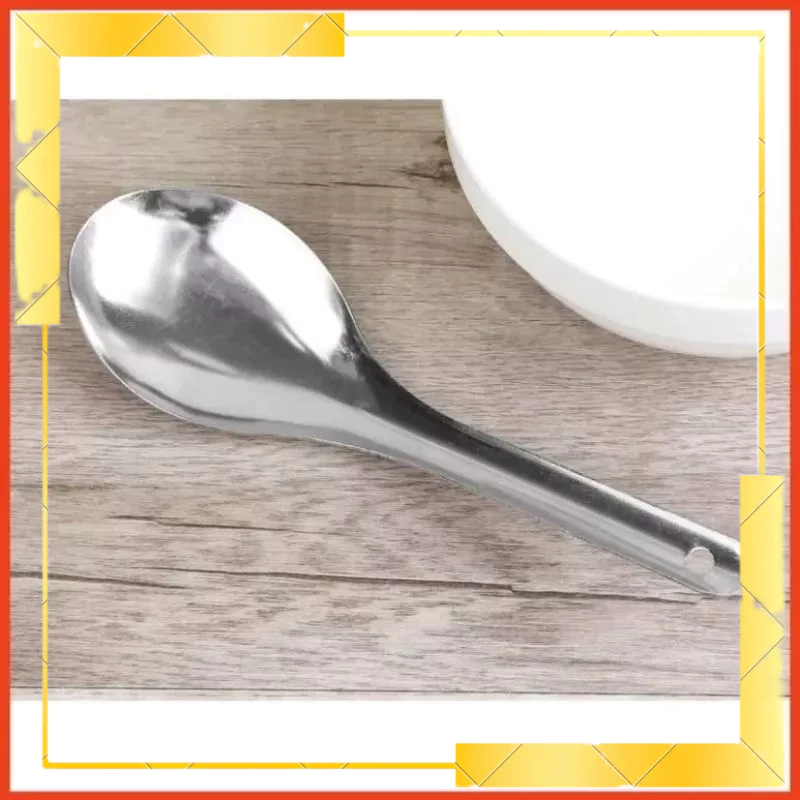 3 Muôi múc cơm canh inox dày dặn(Muôi đá mỏng)