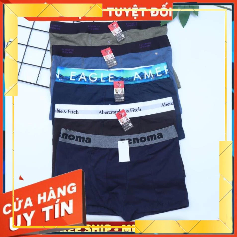 Combo 10 Quần Lót Đùi Nam vải thun - Quần lót Boxer Nam cho moi lứa tuổi SIÊU SALE !! FREE SHIP