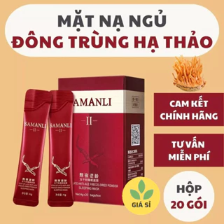 Mặt Nạ Ngủ Đông Trùng Hạ Thảo Hộp 20 Gói Chống Lão Hóa, Mặt Nạ Ngủ Collagen Tái Tạo Phục Hồi Da Giảm Nếp Nhăn Trắng Da