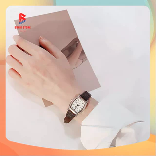 Đồng hồ thời trang nữ RATE mặt ovan cực đẹp, dây da mềm đeo êm tay DH10