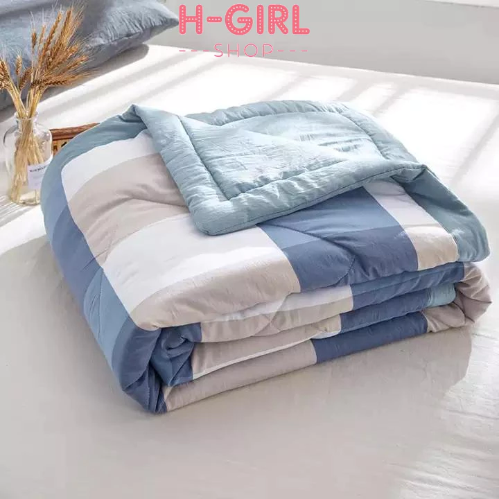 [ảnh thật - dày dặn]  Chăn hè trần bông 1.6x2m cotton cao cấp đăp được 2 mặt - chăn mền - mềm tuyết - chăn hè cotton