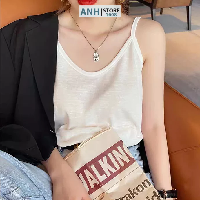 Áo thun 2 DÂY nữ chất xược phom suông nhẹ ANHSTORE , áo hai dây nữ chất thun xược mát , thời trang