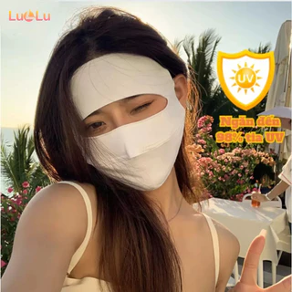 Khẩu trang toàn mặt chống 99% tia UV,Khẩu trang chống nắng cho cả nam và nữ, Chất liệu lụa băng mát lạnh, thoáng khí