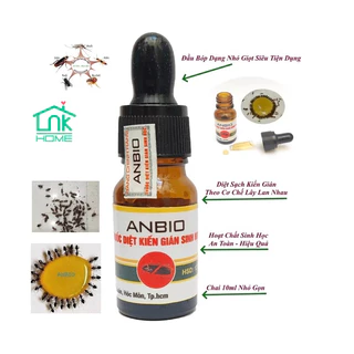 Thuốc diệt kiến gián ANBIO với hoạt chất sinh học diệt tận gốc kiến hôi, kiến đen, kiến lửa, kiến ba khoang, gián đức