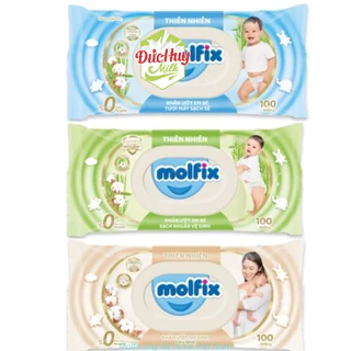 Khăn ướt Molfix Thiên Nhiên - Gói 100 miếng