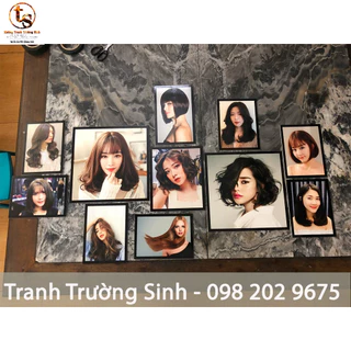 BỘ 11 TRANH TẤM CỨNG DÁN TƯỜNG TÓC NỮ HOT