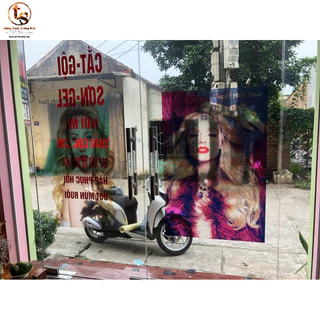 TRANH DÁN CỬA KÍNH SALON TÓC(70x1m)