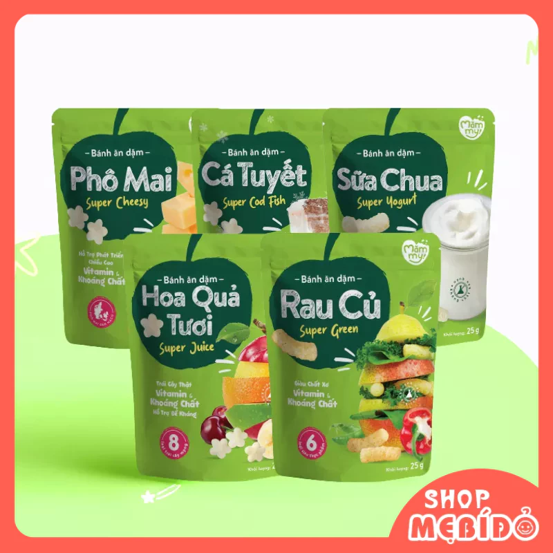 Bánh Ăn Dặm Cho Bé Bánh Gạo Hữu Cơ Mămmy Vị Hoa Quả Rau Củ Cá Tuyết Sữa Chua Phô Mai Shop Mẹ Bí Đỏ