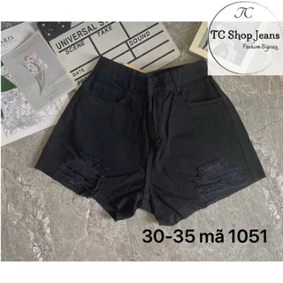 Short Jeans Rách Đen Trắng bigsize Ms 1051