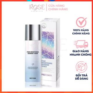 Nước Hoa Hồng Toner PRETTYSKIN Pure Brightening Diamond Toner Dưỡng Trắng Se Khít Lỗ Chân Lông, Chống Lão Hóa 150ml