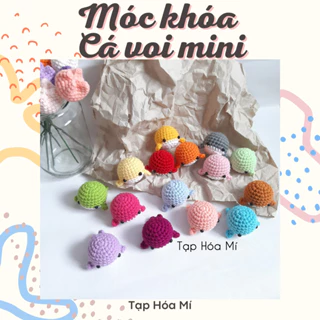 MÓC KHÓA / DÂY TREO ĐIỆN THOẠI CÁ VOI MINI LEN HANDMADE