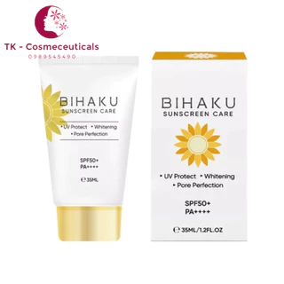 Kem Chống Nắng Phổ Rộng Bihaku Sunscreen Care SPF 50+ PA++++ Cho Da Nhạy Cảm Dưỡng Trắng Kiềm Dầu Chống Tia UV