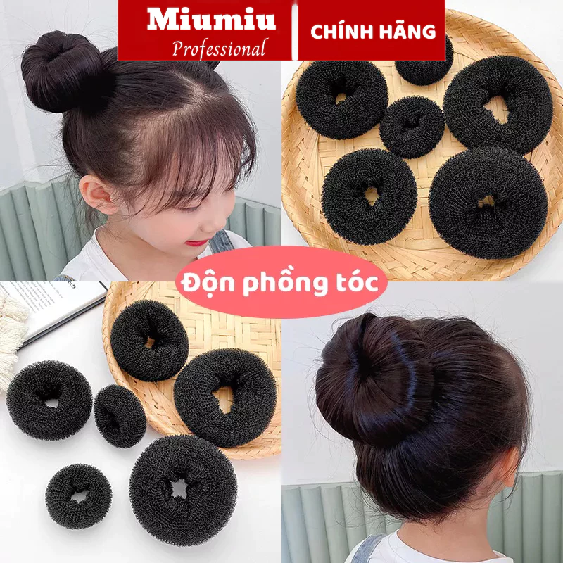 Mút độn phồng tóc búi tóc tạo kiểu tóc hình tròn nhiều size chuyên nghiệp