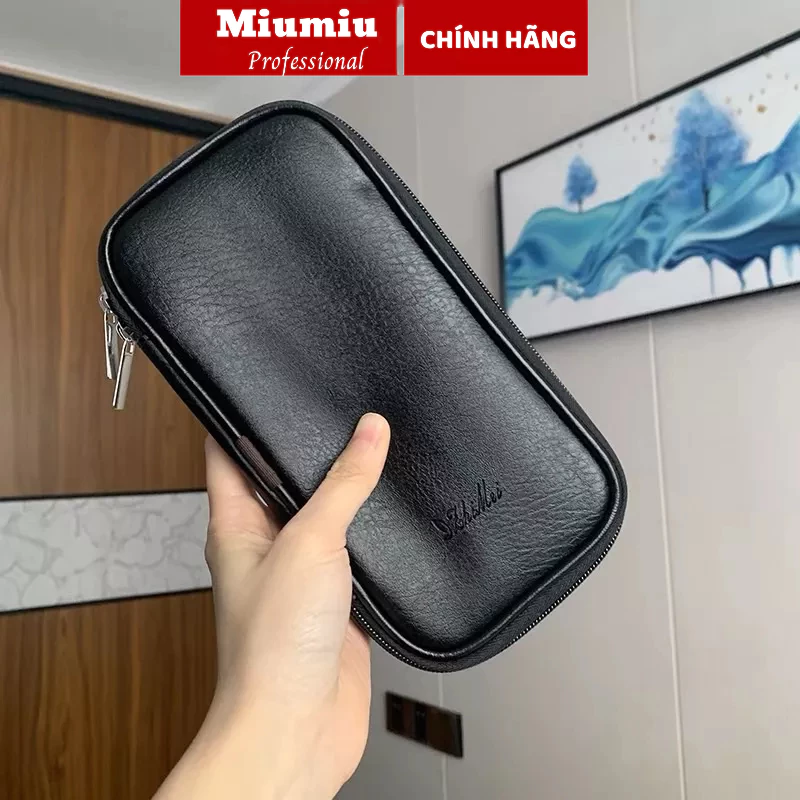 Bao da đựng cọ Happy Makeup chuyên nghiệp chất da mềm loại 1