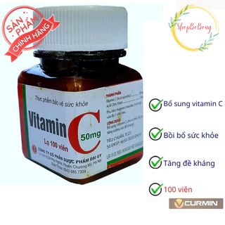 Vitamin C Lọ Đại Uy Bồi Bổ Sức Khỏe, Tăng Sức Đề Kháng - Lọ 100 viên