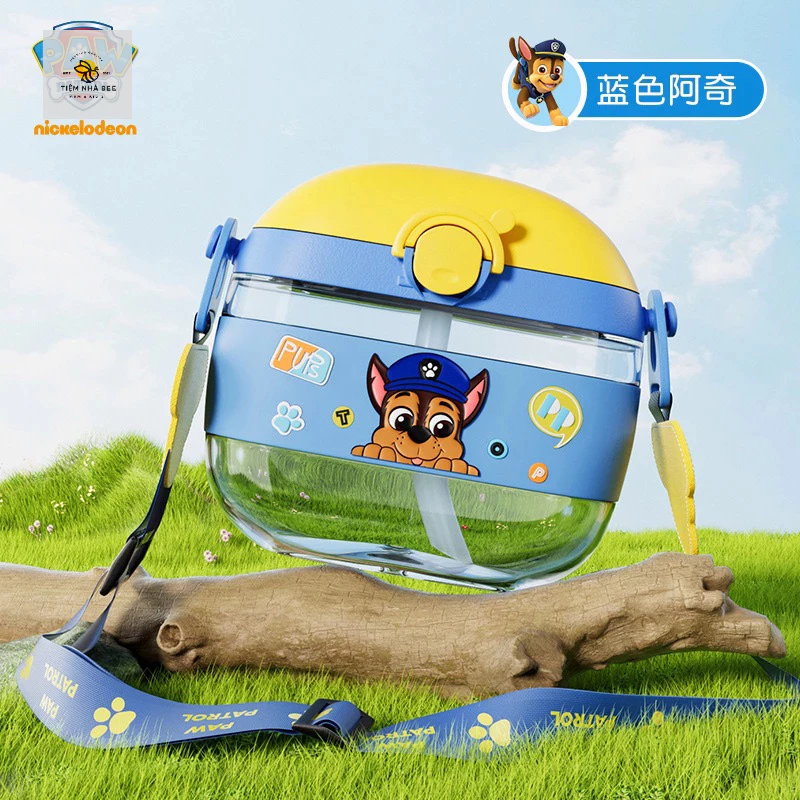 Bình Nước Bánh Rán Paw Patrol cho bé bé - Đội chó cứu hộ, dành cho bé từ 6 tháng, có nút đổi màu theo nhiệt độ nước