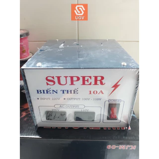 Biến Thế 10A SUPER Chuyển Điện 220V Ra 110V - 100V - 1000W (100% Dây Đồng)